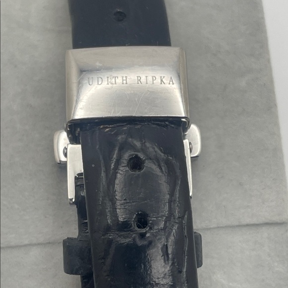 Judith Ripka 925 Silver Watch with Black Strap main image 10